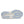 Close-up of a shoe sole with blue and white design on a white background