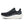 Black and gray running shoe with white sole on a white background and the Saucony brand logo on the medial side.