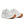White running shoes with brown soles on a white background