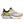 Saucony running shoe with yellow and black design on a white background