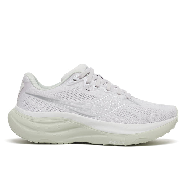White running shoe on a white background