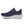Navy Men's running shoee with white branding logo on a light gray background