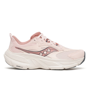 The lateral side of a Saucony shoe that is for running, but looks great for everyday wear.