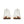 White sneakers with brown soles on a white background