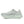 The medial side of a light gray running shoe on a white background.