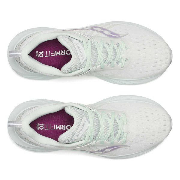 The footbed of this Women's Triumph 22 has a dark color and the upper has a very light version of the same color