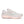 A pair of women's Saucony Kinvara 15 running shoes in beige, pink, and green colors.