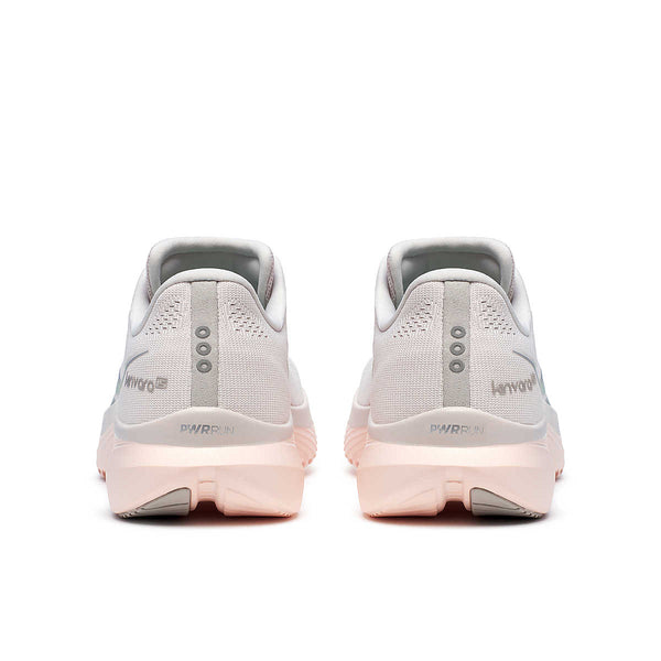 The heel of these running shoes have the model name, Kinvara 15 written on them.