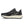 Medial side of a women's black Saucony Peregrine running shoe on a white background.