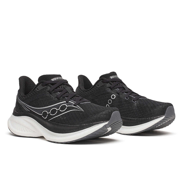 Pair of Saucony Endorphin Speed 5 running shoes on a white background.