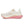 White and pink running shoe on a white background