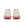 White and pink athletic shoes on a white background