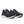 Pair of women's Saucony Triumph 23 black running shoes with white soles on a white background.