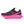 Black and pink running shoe with 'Saucony' branding on a white background