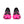Black and pink running shoes with 'PWRUN' branding on a white background