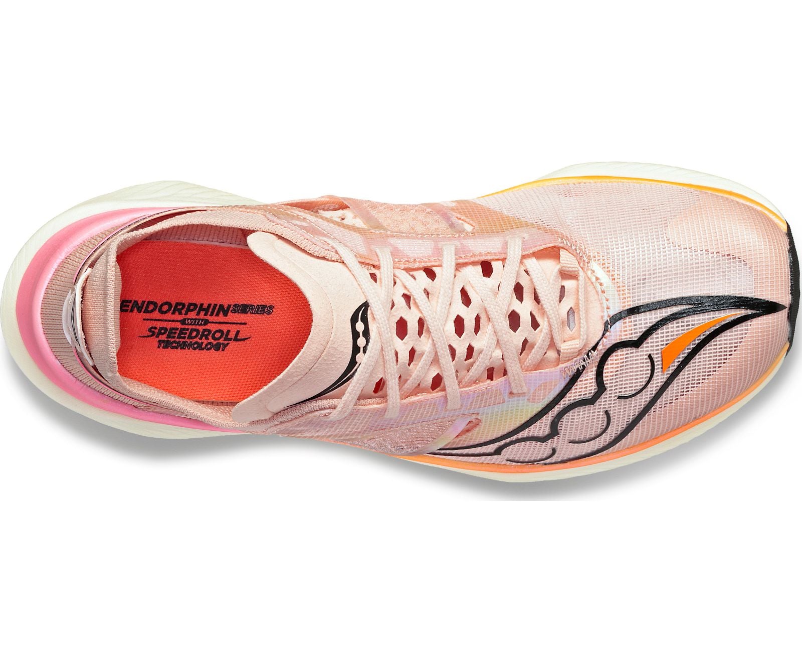 Top view of the Men's Endorphin Elite by Saucony in the color Mars