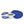 Close-up of a Saucony running shoe sole with blue and white design on a white background.