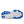 White Saucony running shoe with blue accents on a white background.