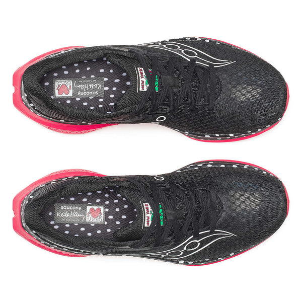 A pair of Saucony running shoes designed by Keith Harling.