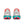 Pair of men's gray and pink athletic shoes with green sole on a white background.