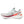 White running shoe with red and black accents on a white background