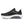 Black running shoe with white sole on a white background that ha a grey callout color to show the stability posting of the shoe