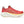 Dark pink and clay upper colors on this  running shoe with white sole on a white background.