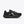 A black Mount to Coast running shoe with a thick black and silver platform sole.