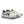 The men's on Cloudmonster 2 in the Frost color as a large On logo in black on the lateral side of the shoe