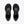 A black Mount to Coast running shoe with a thick black and silver platform sole.
