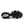 Sole of a black and white athletic shoe on a white background
