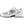 White athletic shoe with gray accents on a white background
