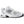 White athletic shoe with gray accents on a white background