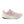 Pink running shoe with white midsole and pink laces.