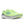 Bright green running shoe with New Balance logo on a white background.