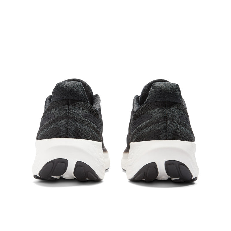 The heel of these women's running shoes are all tonal black around the heel