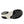Close-up of a black and white shoe sole on a white background.