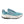 Light blue and treal women's trail running and hiking shoe from new balance.