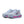 White sneakers with pink air cushioning on a white background.
