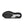 The outsole of this Nike running shoe is all black where the rubber is and the white midsole comews through in a few places.