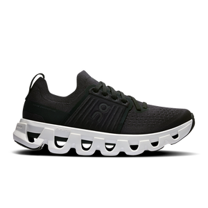 A pair of women's black and white Cloudswift running shoes by On.