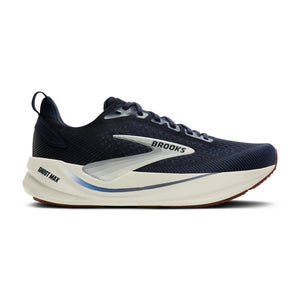 This ghost max 4 has a navy upper and a white midsole