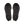 Close-up of a pair of black shoes with tread pattern on a transparent background