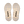 Pair of beige and gray shoe soles on a white background