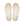 A pair of beige athletic shoe soles shown from a top-down view on a plain white background.