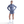 Person wearing a blue athletic outfit on a white background