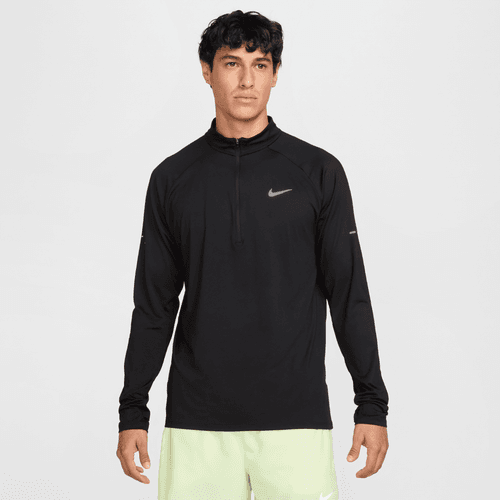 Front view of mens half zip running top