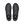 Black running shoes with 'on' logo on a white background