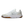 White sneaker with brown sole on a white background