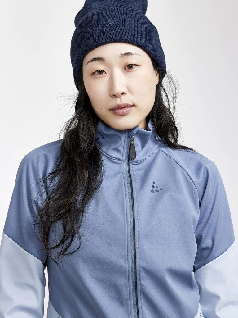 Front view of womens running jacket
